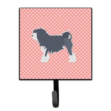 Carolines Treasures Lowchen Checkerboard Pink Leash or Key Holder BB3635SH4